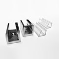 Gordon Glass&#174; Fixed Panel Glass Clamp for 3/8" Shower Enclosures, Chrome Finish - Set of 2