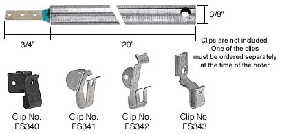FR2030 | 20&quot; Heavy Duty Window Balances with Blue Bushing (must be ordered with one of four clips) | FR2030