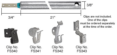 FR2130 | CRL 21&quot; Heavy Duty Window Balances with Blue Bushing (must be ordered with one of four clips)  | FR2130