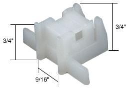 C.R. Laurence CRL Window Channel Balance Bottom Guide Bulk - 50 Pack | FS154B