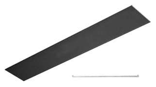 C.R. Laurence CRL Black Anodized Flat Snap-In Channel- 120&quot; | FS1BL120