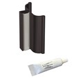 Gordon Glass&#174; 3" Oil Rubbed Bronze Frameless Shower Door Handle with Metal Strike and Clear 100% Pure RTV Silicone Sealant - 0.5 oz. Squeeze Tube for 1/8", 5/32", 3/16" and 1/4" Glass - Set