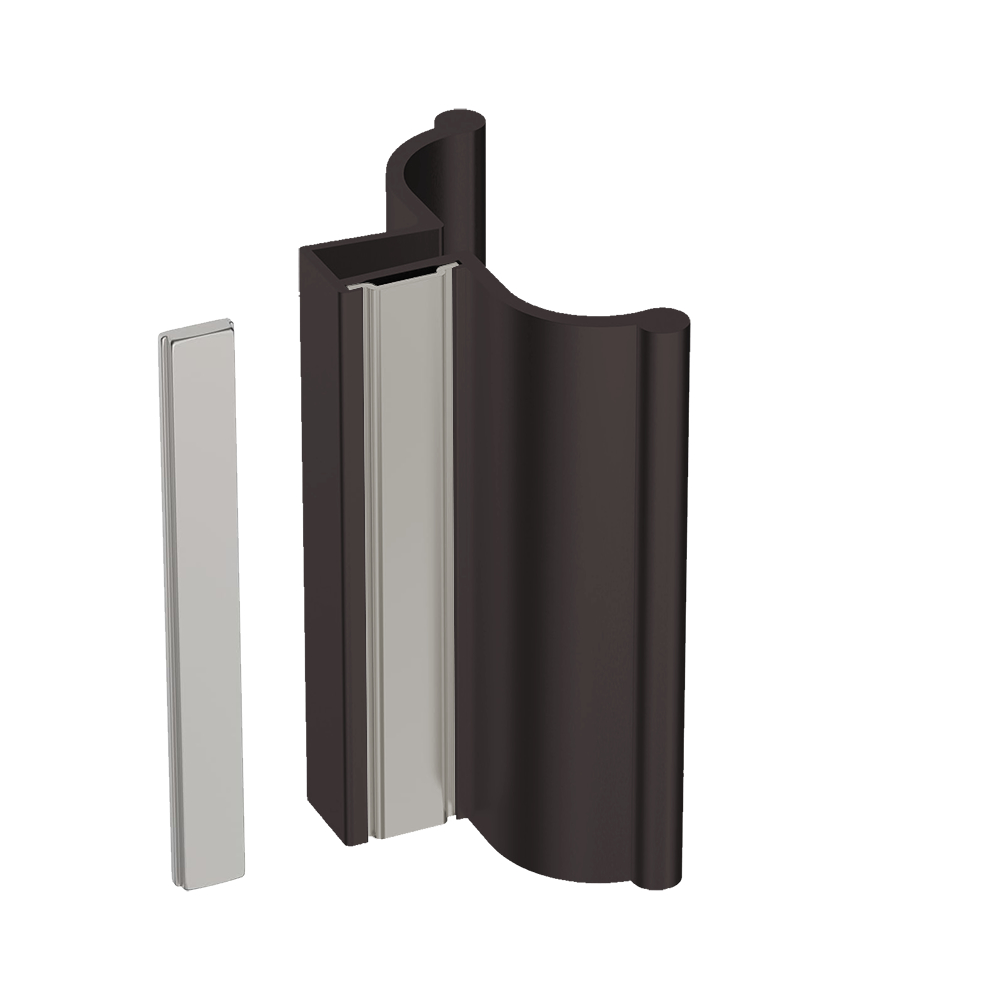3&quot; Frameless Shower Door Handle with Metal Strike Oil Rubbed Bronze | FSDH3ORBK