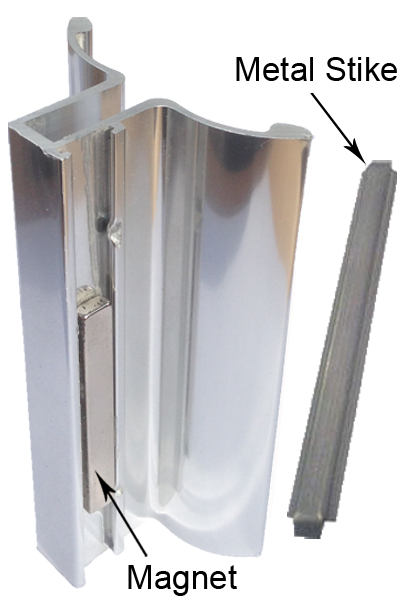 Frameless Shower Door Handle with Magnet Bright Chrome | FSDH4CHK