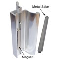 Gordon Glass&#174; 3-3/4" Bright Chrome Frameless Shower Door Handle with Magnet and Stainless Steel Strike Plate - Set