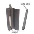 Gordon Glass&#174; Oil Rubbed Bronze Frameless Shower Door Handle with Magnet and Stainless Steel Strike Plate - Set
