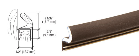 C.R. Laurence 82&quot; Bronze Foam-Tite Weatherseal - One Piece | FT81B1