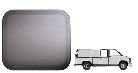 CRL-Automotive CRL Fixed &quot;All Glass Look&quot; 60% Window - Side Hinged Door 1997+ Chevy/GMC Vans 22-1/2&quot; x 22-3/8&quot; | FW141