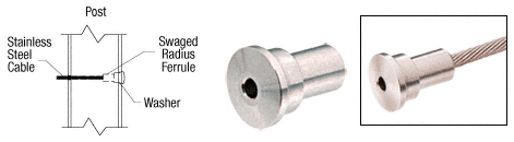 C.R. Laurence CRL Ferrule Fitting for 1/8&quot; Cable | FXFRL1