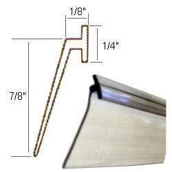 Angled Clear Vinyl Framed Shower Door Drip Sweep | ACVS36