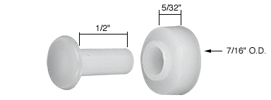 7/16&quot; Nylon Sliding Window Replacement Roller with Axle Pin for HiLite Windows | G3016 | G3016
