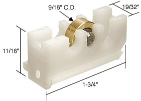 Sliding Window Roller with 9/16&quot; Steel Wheel for Capitol Series 180 Windows | G3046 | G3046