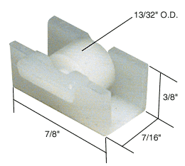 Sliding Window Roller with 13/32&quot; Nylon Wheel for Roll-Eze Windows | G3065 | G3065