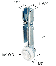 Sliding Window Roller with 1/2&quot; Nylon Wheel for International Windows | G3077 | G3077