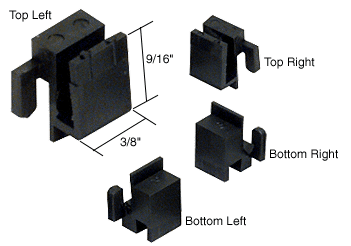 C.R. Laurence CRL Sliding Window Corner Guide Set for Likit Windows | G3078