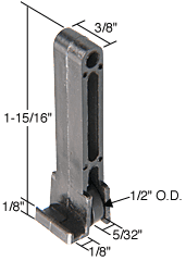 Sliding Window Roller with 1/2&quot; Nylon Wheel 1/8&quot; Guide Leg | G3085 | G3085