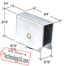 Sliding Window Center Groove Roller With 9/16&quot; Nylon Wheel - Package | G3087  | G3087