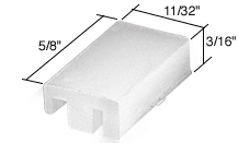 C.R. Laurence CRL Sliding Window Top Guide for Alenco Windows, Nylon, 11/32&quot; Wide | G3103