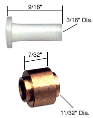 11/32&quot; Brass Replacement Sliding Window Roller with Axle Pin for Viking Series M70 Windows | G3116 | G3116