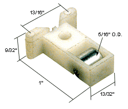 Sliding Window Roller with 5/16&quot; Steel Wheel | G3126 | G3126