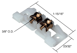 Sling Window Roller with Dual 3/8&quot; Brass Wheels for Merzon Windows | G3131 | G3131