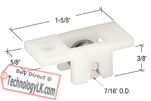 Sliding Window Roller with 7/16&quot; Steel Wheel for H.R. Windows | G3147 | G3147