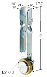 Sliding Window Roller With 1/2&quot; Brass Wheel for International Windows - Package | G3156 | G3156