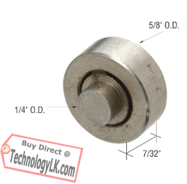 Flat 5/8&quot; Steel Sliding Window Replacement Roller With Axle - Acorn Windows | G3157 | G3157