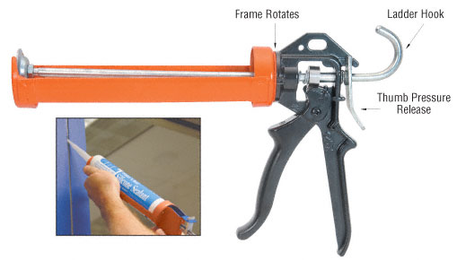 C.R. Laurence CRL 12 to 1 Ratio Strap Frame Caulking Gun | GA1203