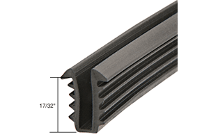 C.R. Laurence CRL Glazing Vinyl; 17/32&quot; Channel Depth 7/32&quot; Metal Opening - 1000 ft Roll | GC726M