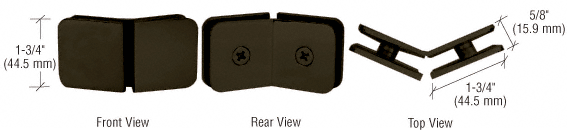 CRL Oil Rubbed Bronze Traditional 135 Degree Glass Clamp  | GCB1350RB