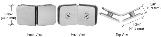 CRL Brushed Nickel Traditional 135 Degree Glass Clamp  | GCB135BN