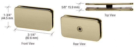 CRL Brushed Bronze Traditional 180 Degree Glass Clamp | GCB180BBRZ