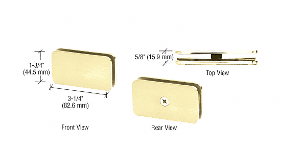 CRL Satin Brass Traditional 180 Degree Glass Clamp  | GCB180SB