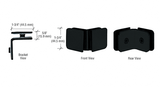 CRL Oil Rubbed Bronze Traditional Style 90 Degree Glass-to-Glass Clamp | GCB900RB