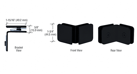 CRL Oil Rubbed Bronze Traditional Oversized 90 Degree Glass Clamp | GCB910RB
