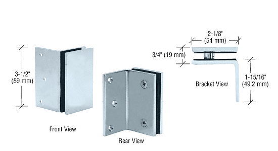 CRL Brushed Nickel Geneva Series Wall Mount Bracket | GE90SBN
