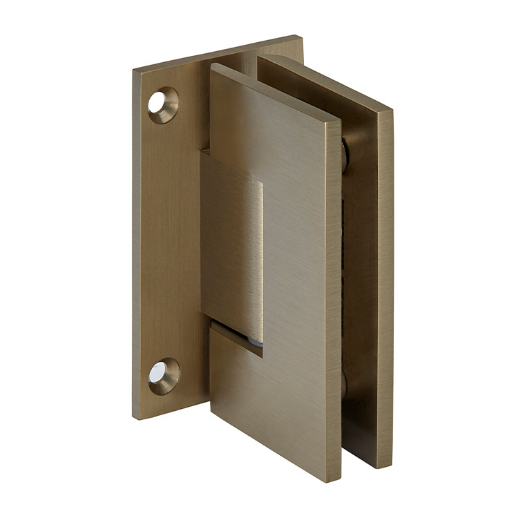 CRL Geneva 037 Series Brushed Bronze Wall Mount Full Back Plate Standard Hinge | GEN037BBRZ