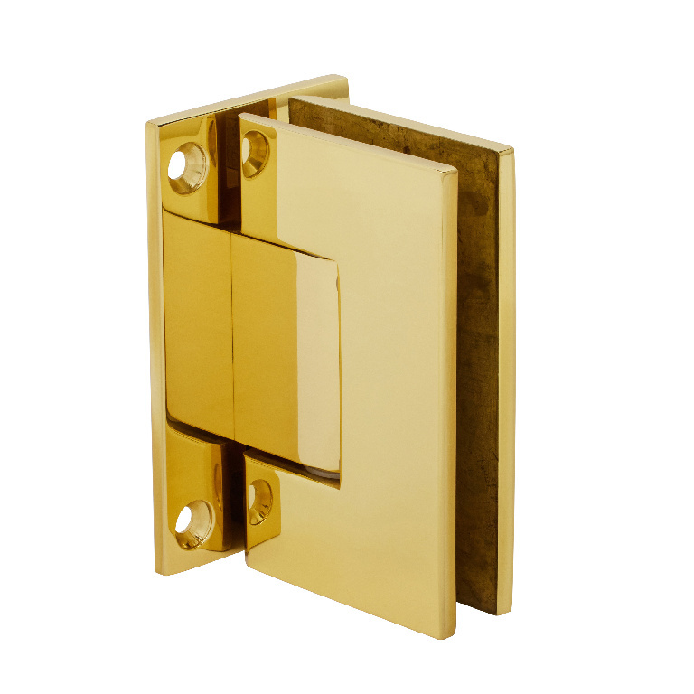 CRL Geneva 037 Series Brass Wall Mount Full Back Plate Standard Hinge | GEN037BR
