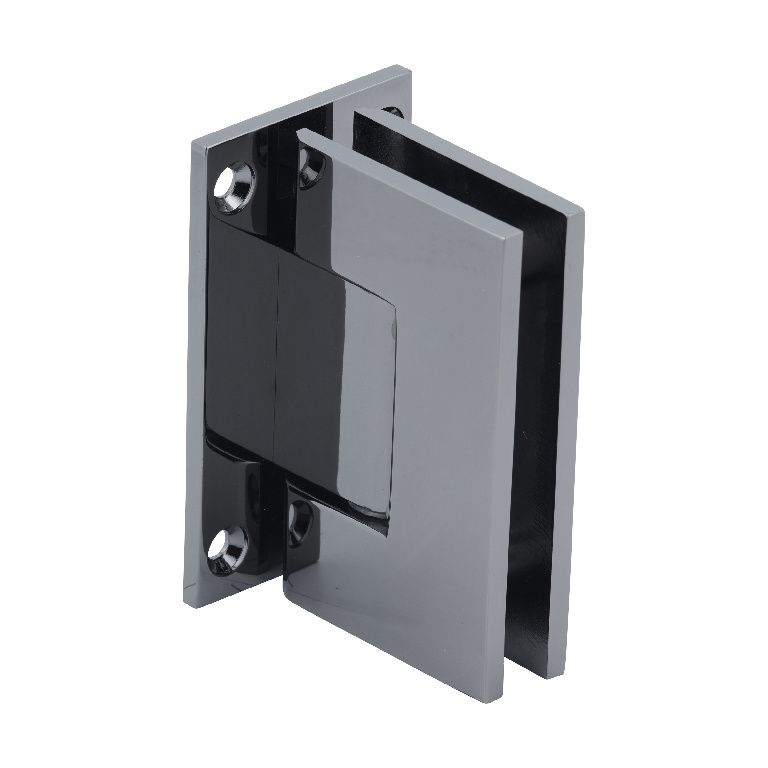 CRL Geneva 037 Series Gun Metal Wall Mount Full Back Plate Standard Hinge | GEN037GM