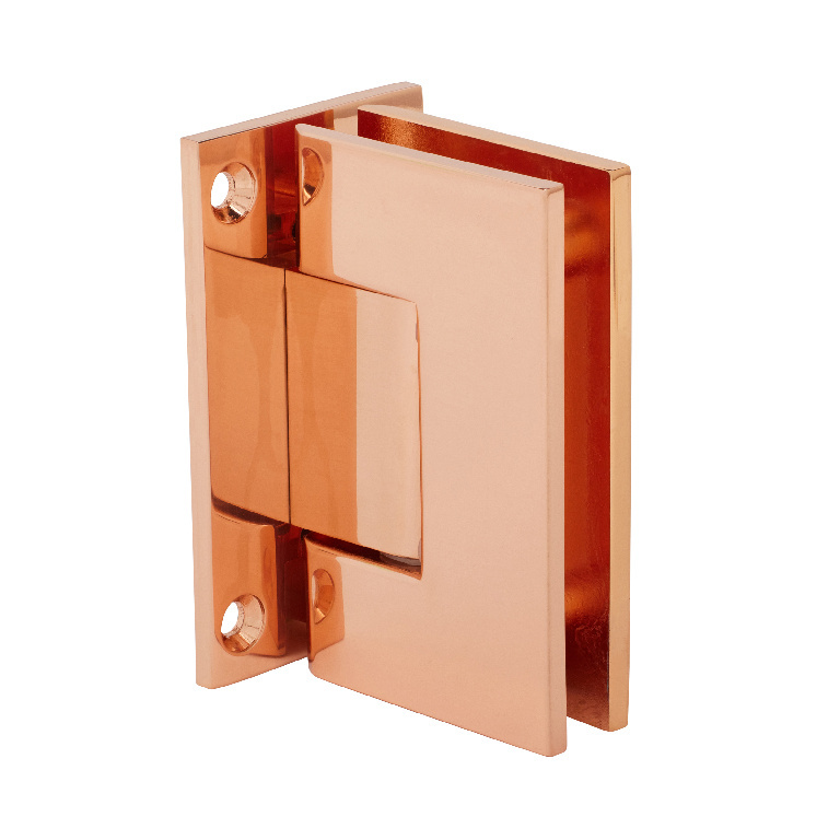 CRL Geneva 037 Series Polished Copper Wall Mount Full Back Plate Standard Hinge | GEN037PC0