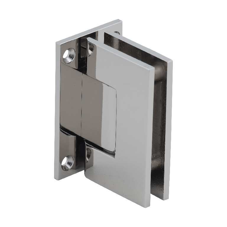 CRL Geneva 037 Series Polished Nickel Wall Mount Full Back Plate Standard Hinge | GEN037PN