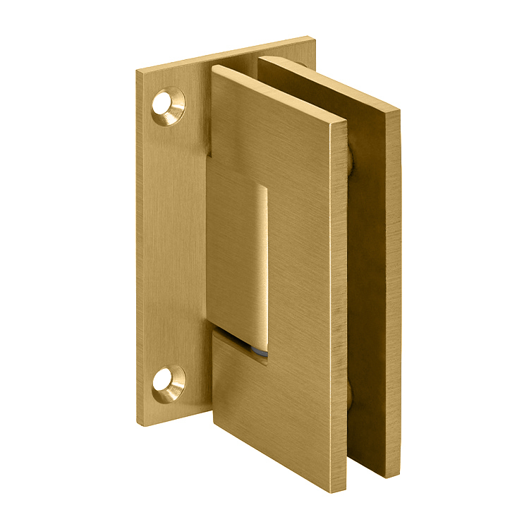 CRL Geneva 037 Series Satin Brass Wall Mount Full Back Plate Standard Hinge | GEN037SB