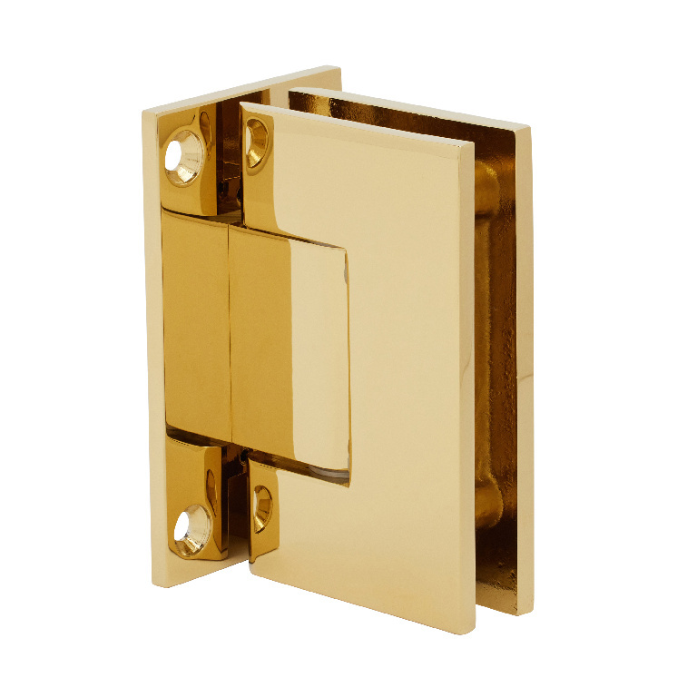 CRL Geneva 037 Series Ultra Brass Wall Mount Full Back Plate Standard Hinge | GEN037UBR