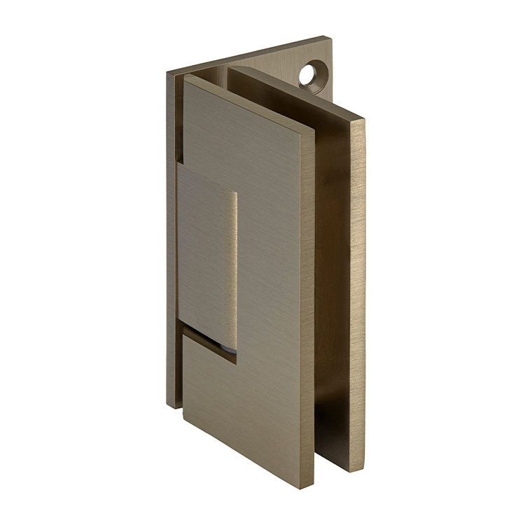 CRL Geneva 044 Series Brushed Bronze Wall Mount Offset Back Plate Hinge | GEN044BBRZ