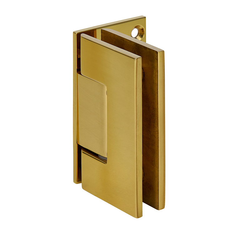 CRL Geneva 044 Series Polished Brass Wall Mount Offset Back Plate Hinge | GEN044BR