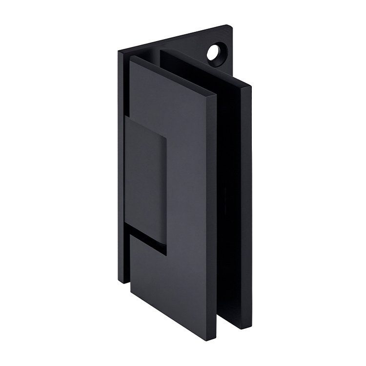 CRL Geneva 044 Series Matte Black Wall Mount Offset Back Plate Hinge | GEN044MBL