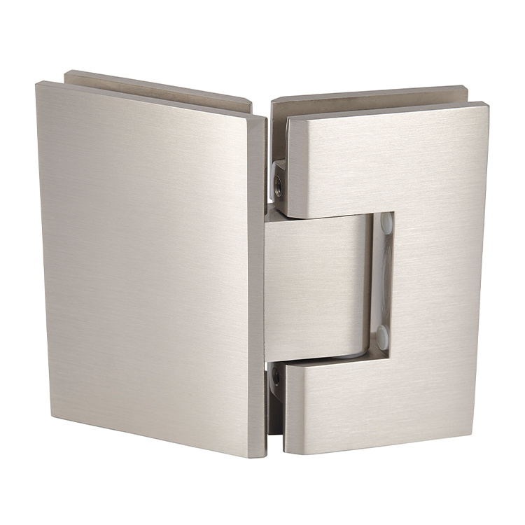 CRL Geneva 045 Series Brushed Nickel 135&amp;#176; Glass-to-Glass Hinges | GEN045BN