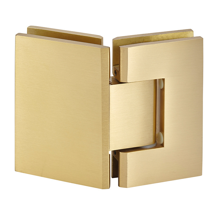 CRL Geneva 045 Series Satin Brass 135&amp;#176; Glass-to-Glass Hinges | GEN045SB
