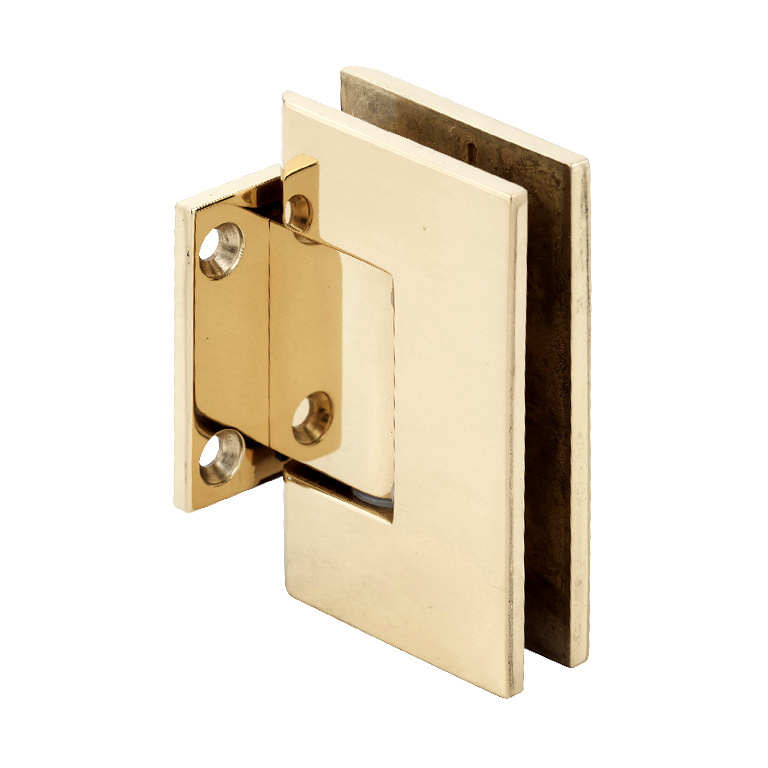 CRL Geneva Series Brass Wall Mount Short Back Plate Hinge (Standard Model) | GEN074BR